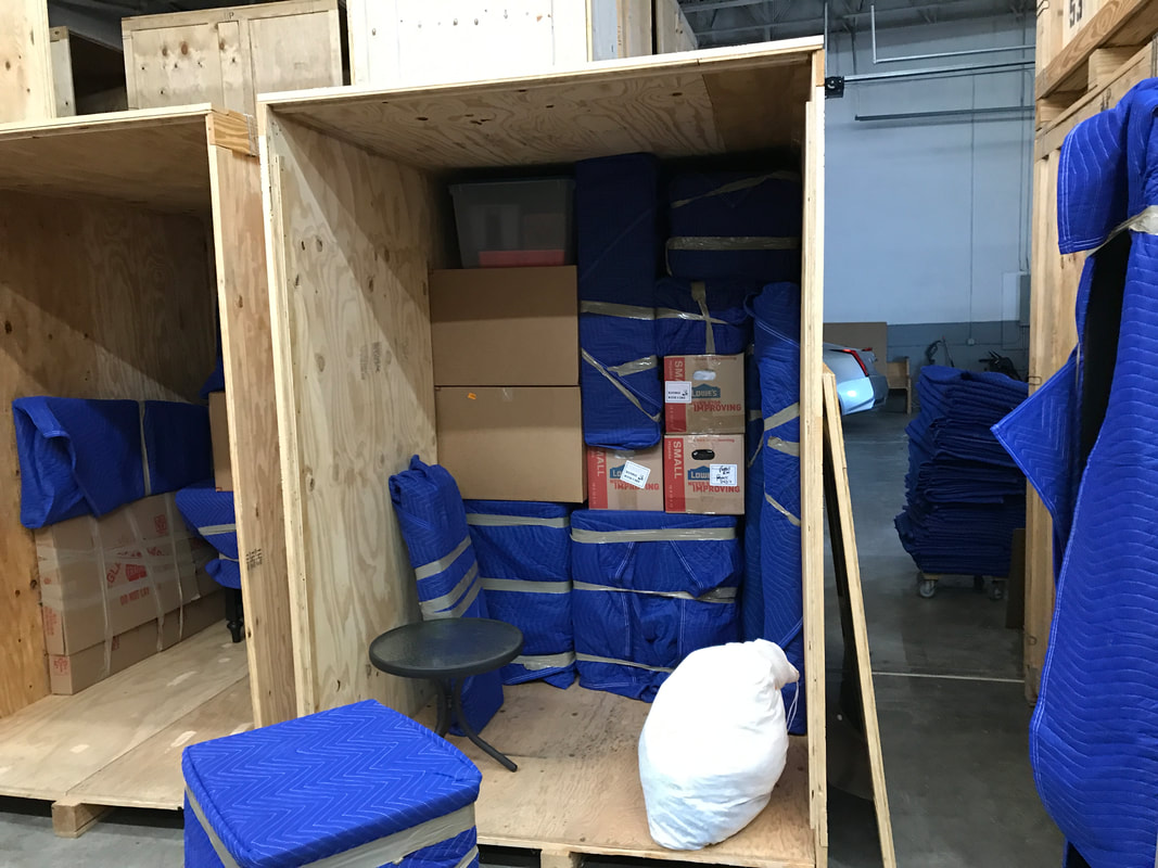 Professional packing and secure storage units as part of specialized logistics solutions.